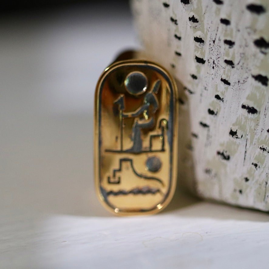 Ramses II Cartouche Ring - Gold-Plated