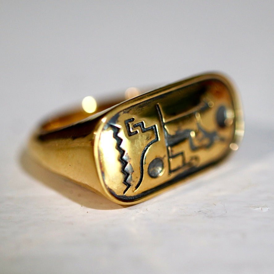 Ramses II Cartouche Ring - Gold-Plated