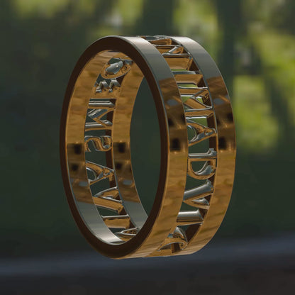 Anima Roman Ring in various metals. Render