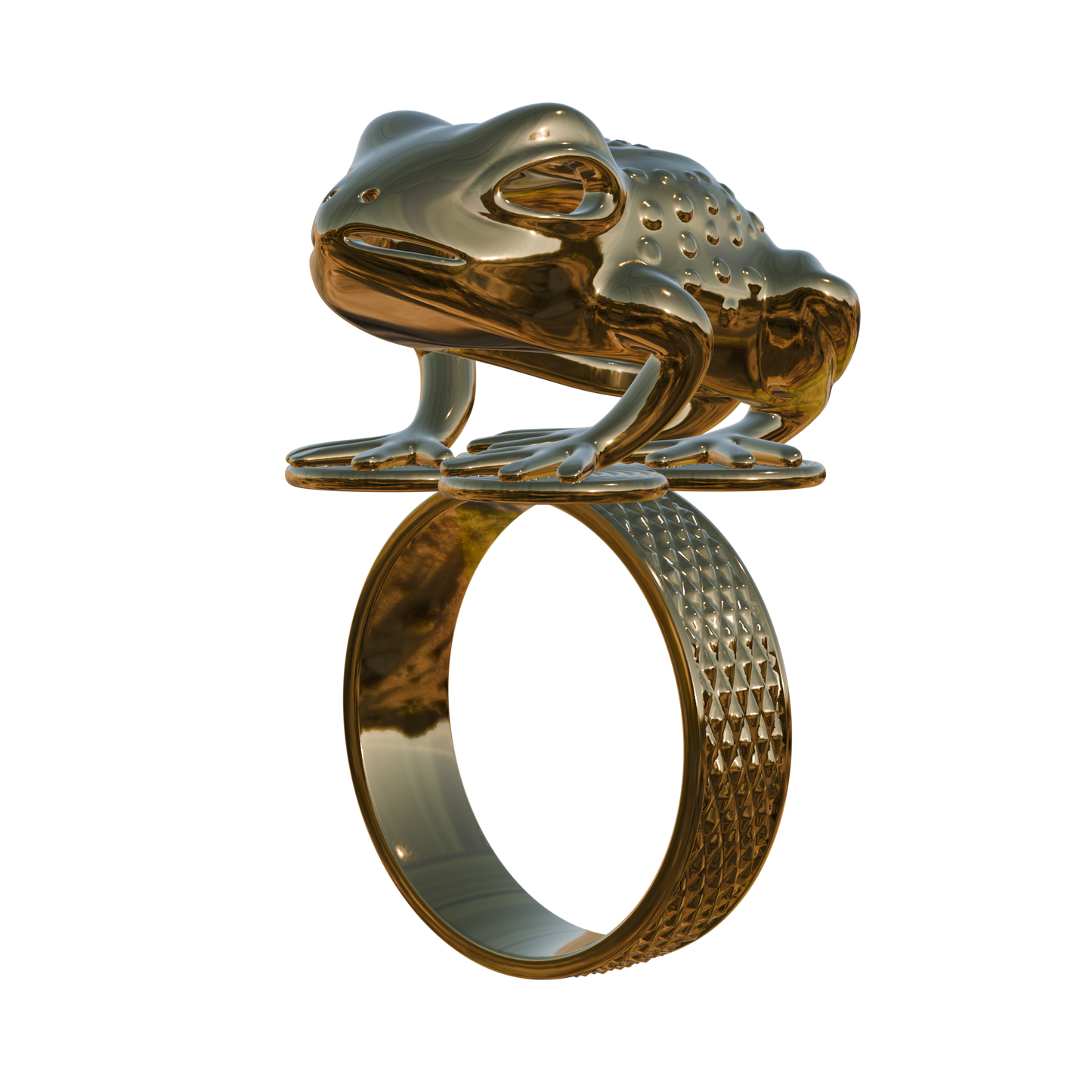 Mpetea Frog Ring - 14k Gold (Render)