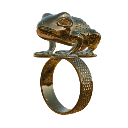 Mpetea Frog Ring - 14k Gold (Render)