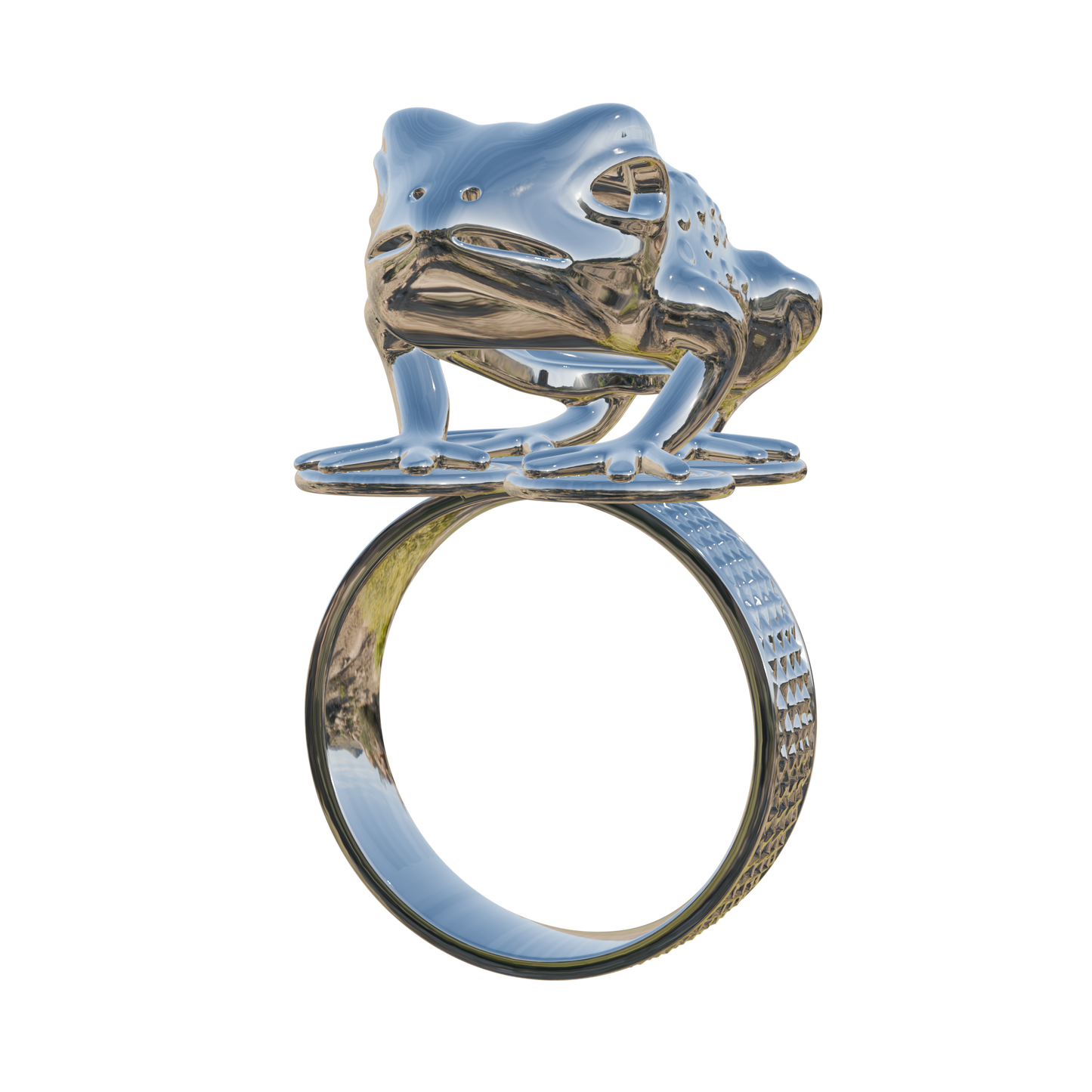 Mpetea Frog Ring - 14k white gold (Render)