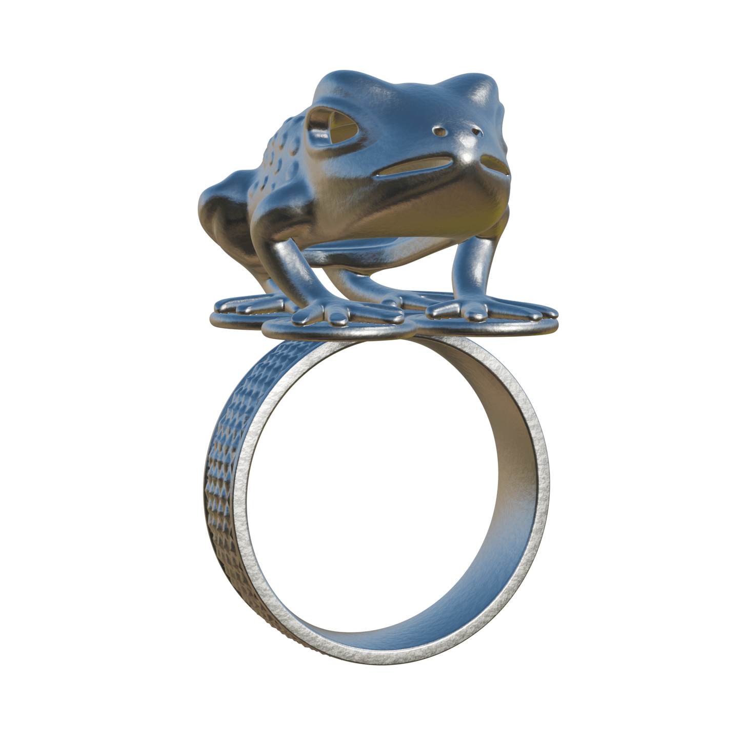 Mpetea Frog Ring - Silver (Render)