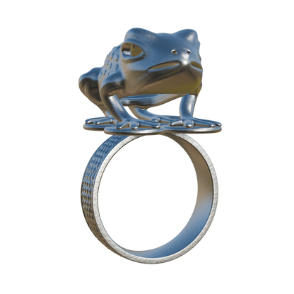 Mpetea Frog Ring - Silver (Render)