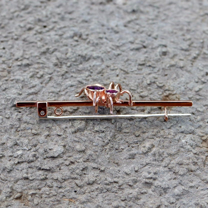 Victorian Spider Brooch - Gold-Plated